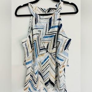 White‎ House Black Market Women's Geometric Halter Top 10 Petite Retails $88 #7